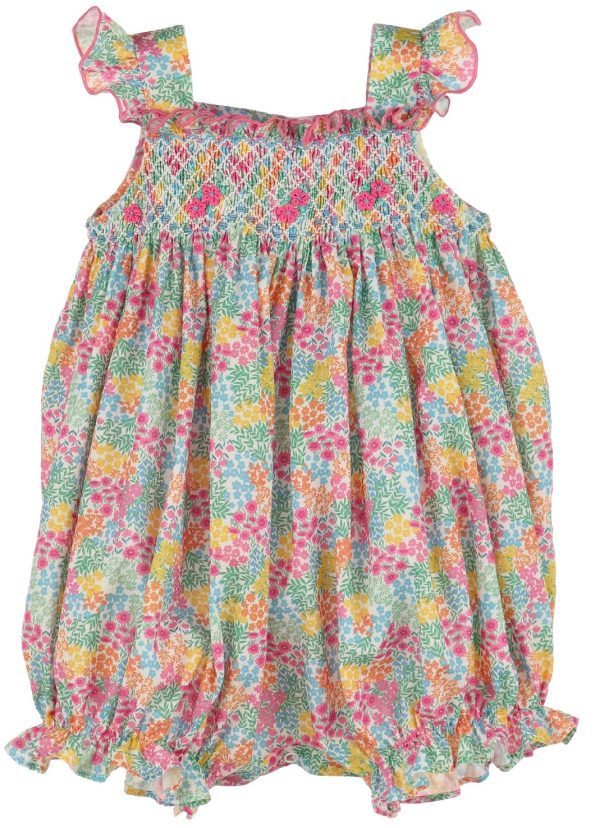 Floral Jamboree Smocked Bubble For Discount