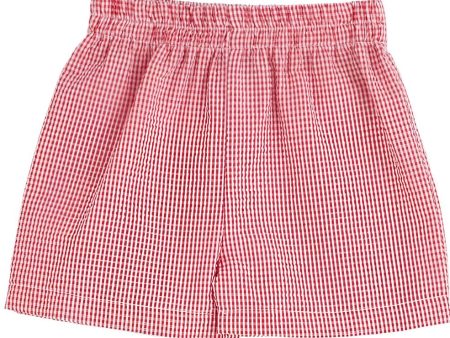 Boys Seersucker Shorts - Red Online Hot Sale