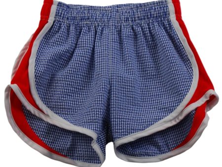 *PRE-ORDER* Navy Check Shorts w  Red Side For Cheap