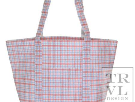 Red Classic Plaid Jumbo XL Tote Sale