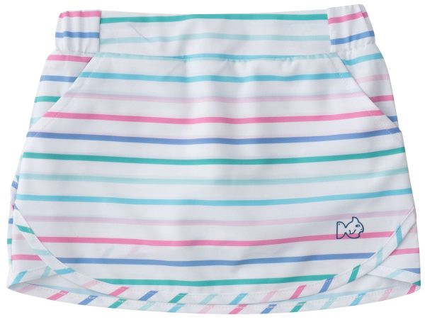 *PRE-ORDER* Carolina Catch Skort - Fuchsia Pink Multi Stripe Discount