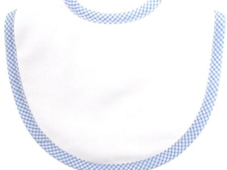 Blue Small Check Pique Bib Fashion