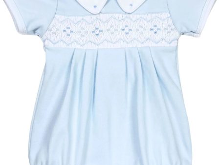 Ethan Smocked Collared Bubble For Sale