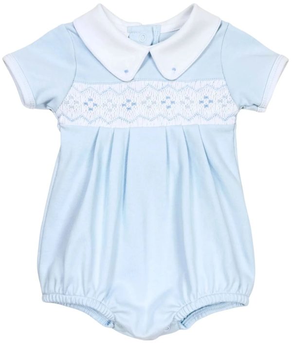 Ethan Smocked Collared Bubble For Sale