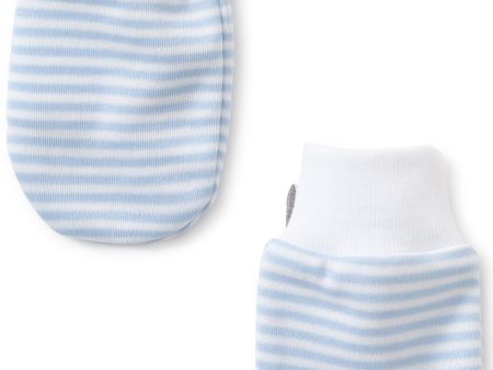 Blue Simple Stripes Mitts For Discount