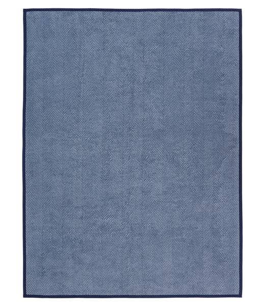 Harborview Herringbone Navy Blanket Cheap