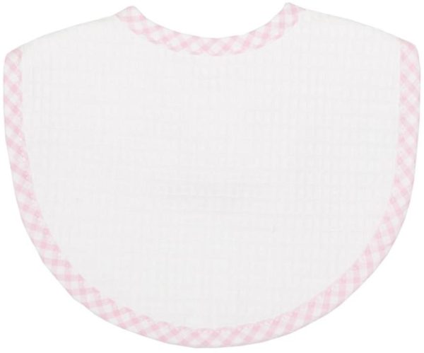 Pink Check Pique Bib Sale