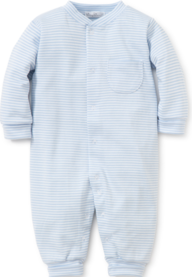 Blue Simple Stripes Playsuit For Discount