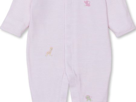 Jungle Mates Embroidered Footie - Pink For Discount