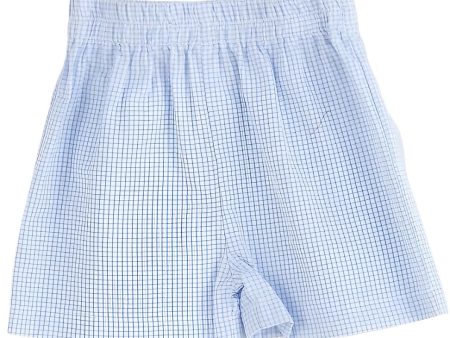 Boys Seersucker Shorts - Light Blue on Sale