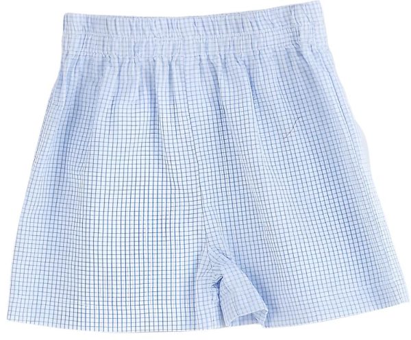 Boys Seersucker Shorts - Light Blue on Sale