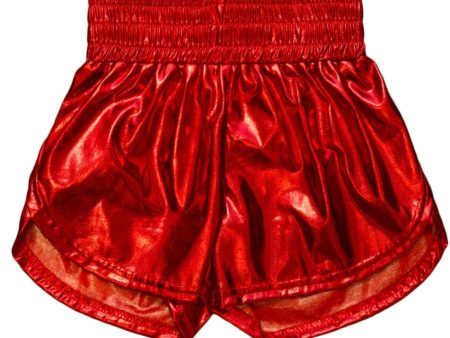 *PRE-ORDER* Red Metallic Shorts Hot on Sale