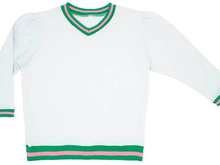 Holly Top - Pink & Green Trim Discount