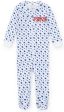 Parker Zipper Pajama - Heart to Heart Blue Fashion