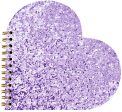 Valentine s Notebook - Purple Glitter Heart Online Sale