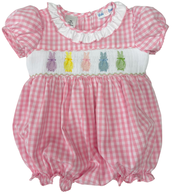 Pink Gingham Bunny Bubble Online Sale