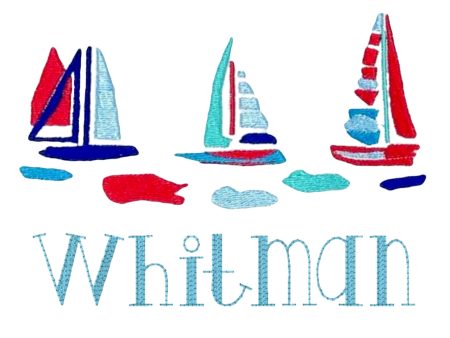 Artistic Sailboats Monogram Online Hot Sale