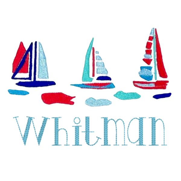 Artistic Sailboats Monogram Online Hot Sale