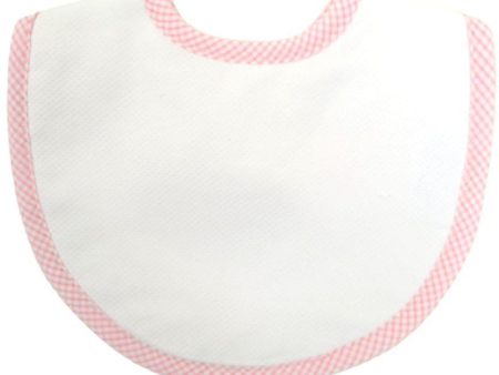 Pink Small Check Pique Bib Online