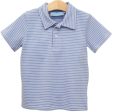 Henry Polo- Cadet Blue Stripe For Cheap