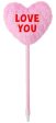 Pink Love You Fuzzy Heart Pen Online