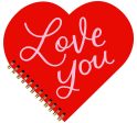 Valentine s Notebook - Love You Heart Discount