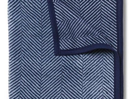 Harborview Herringbone Navy Blanket Cheap