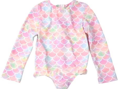 Pastel Scales Rashguard Swimsuit Online Sale