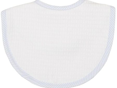 Blue Seersucker Stripe Bib on Sale