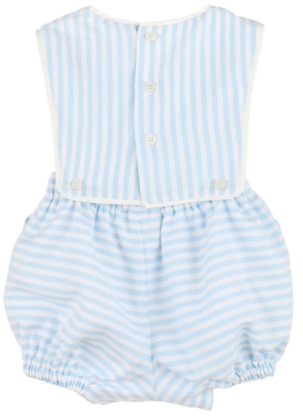 Coastal Stripe OG Boys Bubble - Blue Fashion