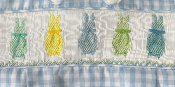 Blue Gingham Bunny Bubble Discount