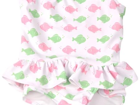 *PRE-ORDER* Fish Ruffle Swimsuit For Cheap