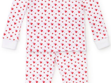 Alden Pajama Set - Heart to Heart Pink For Sale