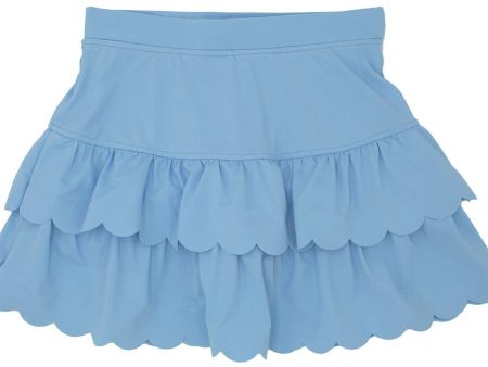 Scalloped Skort - Light Blue Discount