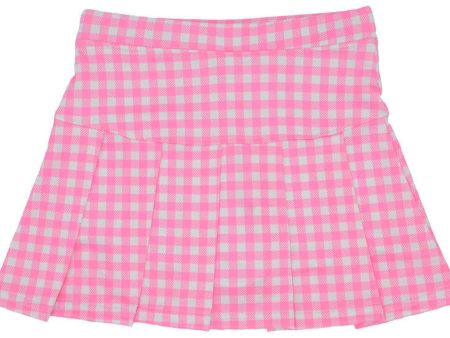 Tennis Skort - Pink Gingham Online Hot Sale