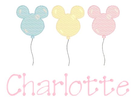 Mickey Balloon Row Monogram Online