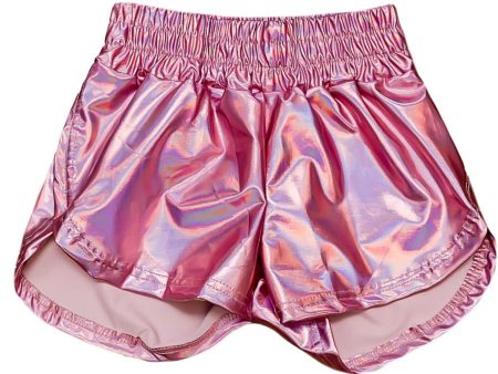 *PRE-ORDER* Light Pink Metallic Shorts Hot on Sale