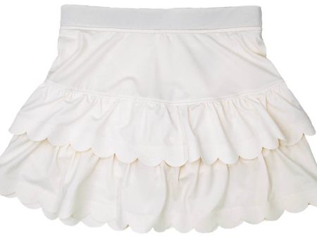 Scalloped Skort - White For Sale