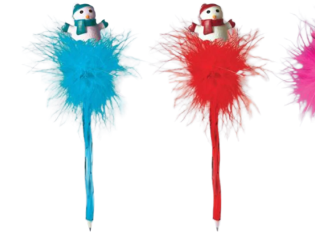 Snowman Marabou Pen Online