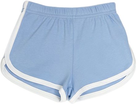 Sky Blue Knit Athletic Shorts Sale