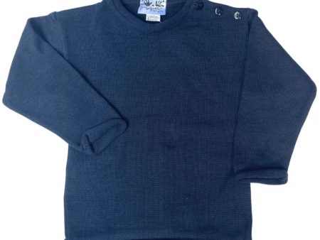 Navy Roll-Neck Sweater For Cheap