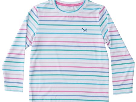 *PRE-ORDER* Performance LS T-Shirt - Fuchsia Pink Multi Stripe Hot on Sale