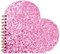 Valentine s Notebook - Pink Glitter Heart Fashion