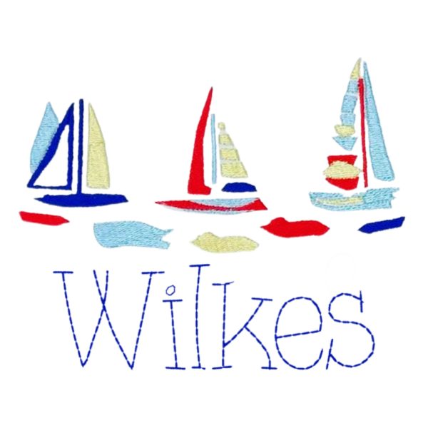 Artistic Sailboats Monogram Online Hot Sale