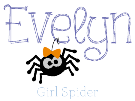 Halloween Spider Monogram - Girl Fashion