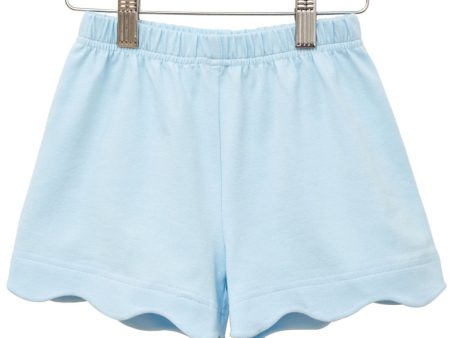 Scalloped Shorts- Light Blue Cheap