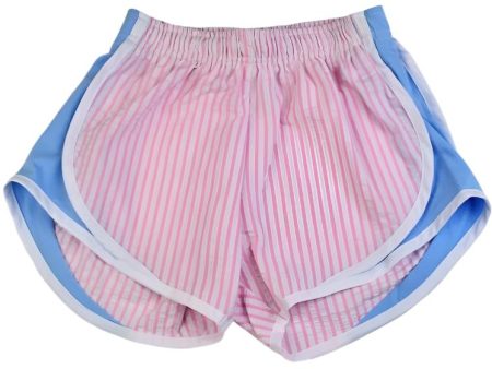 *PRE-ORDER* Pink Stripe Shorts w  Blue Side Online now