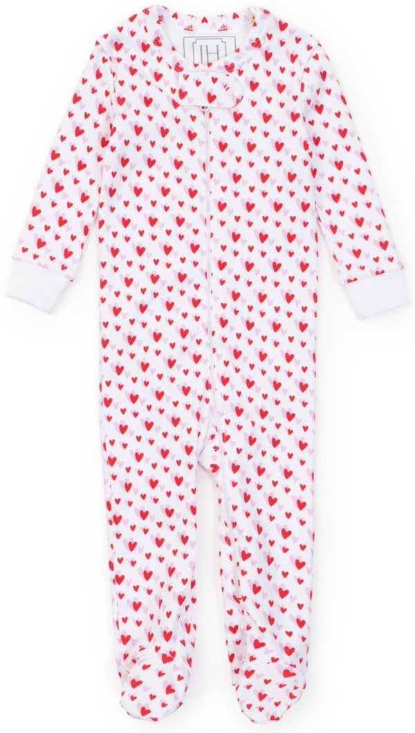 Parker Zipper Pajama - Heart to Heart Pink Online Sale