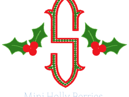 Mini Holly Berries Monogram Supply