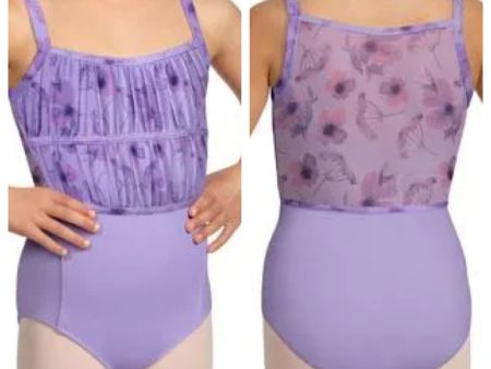 *Bloch - Brooke Petal Scoop Neck Mesh Back Leotard - Child (CL5247) - Lilac on Sale